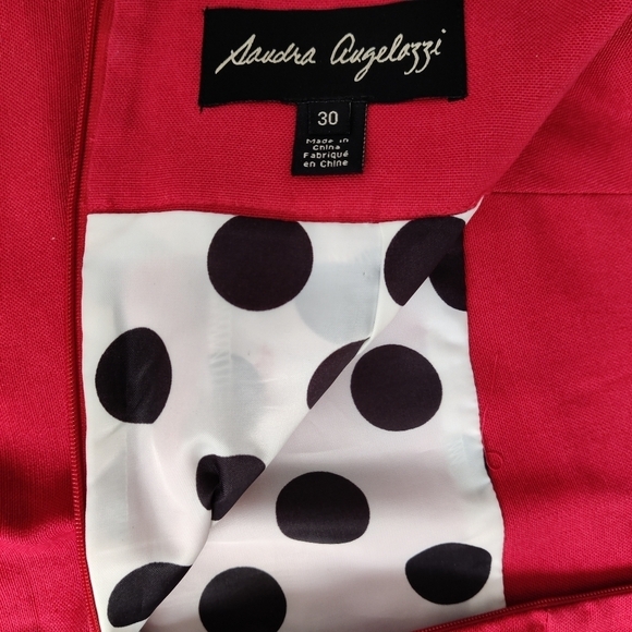 SANDRA Angelozzi Women's Red Linen Mini Skirt Size EU 30 US 00 - Picture 5 of 9